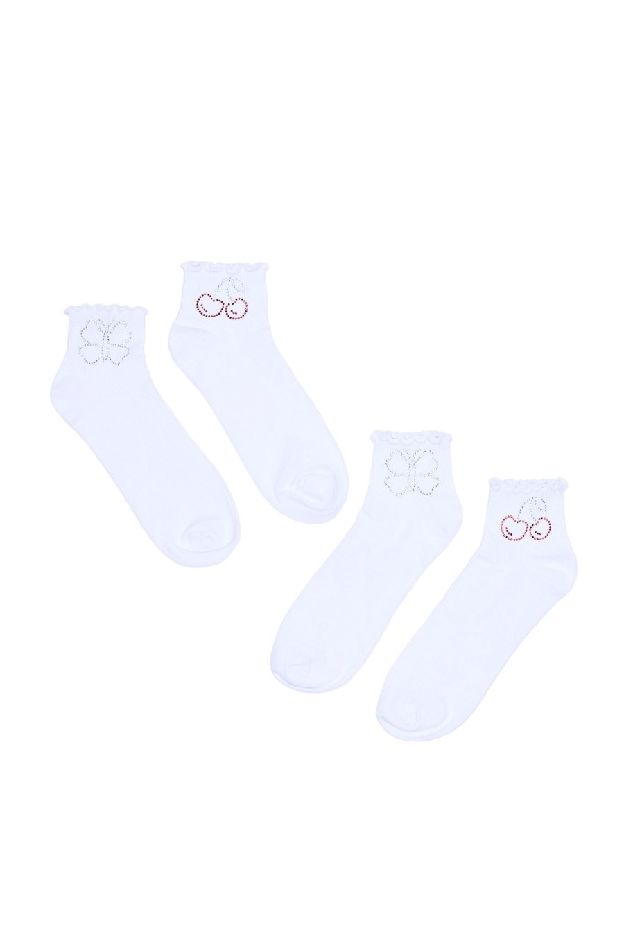 Aux Femmes Notes bleues Chaussettes | Lot De 2 Paires De Chaussettes Demi-Equipage Imprimees