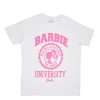 Aux Femmes Aéropostale T-Shirts Graphiques | Barbie University Malibu California Est 1959 T-Shirt Decontracte Graphique Creme