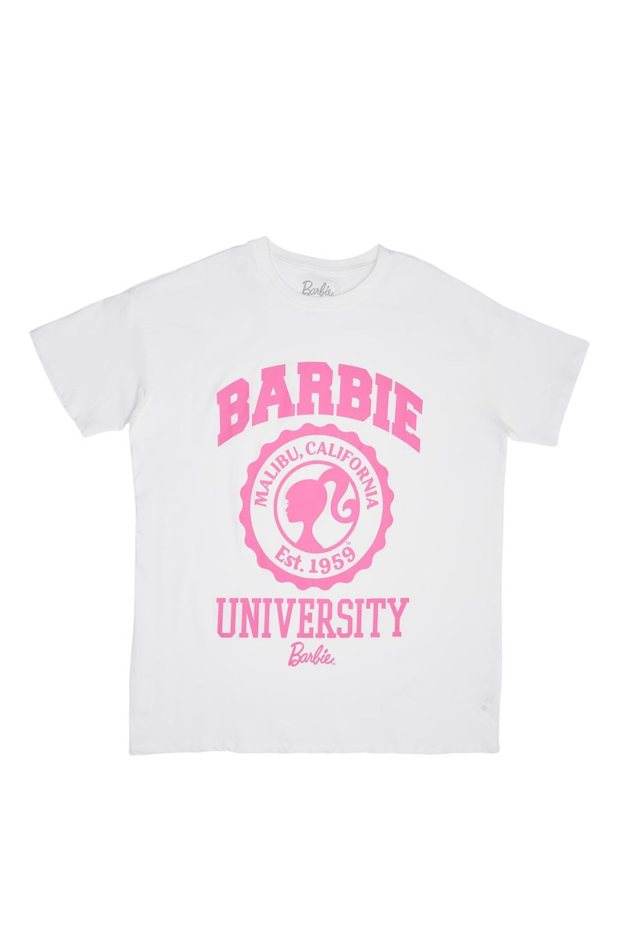 Aux Femmes Aéropostale T-Shirts Graphiques | Barbie University Malibu California Est 1959 T-Shirt Decontracte Graphique Creme