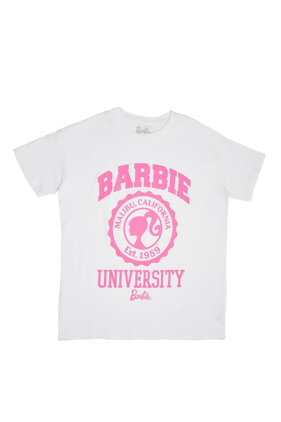 Aux Femmes Aéropostale T-Shirts | Barbie University Malibu California Est 1959 T-Shirt Decontracte Graphique Creme